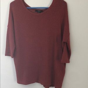 3/4 length shirt - lighter maroon